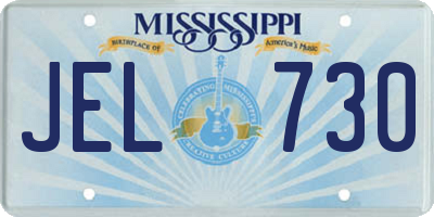 MS license plate JEL730