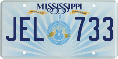 MS license plate JEL733