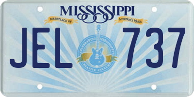 MS license plate JEL737