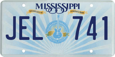 MS license plate JEL741
