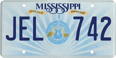 MS license plate JEL742