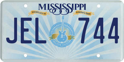 MS license plate JEL744