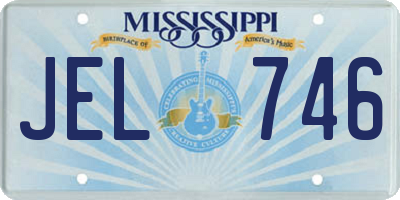 MS license plate JEL746