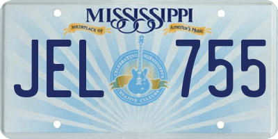 MS license plate JEL755