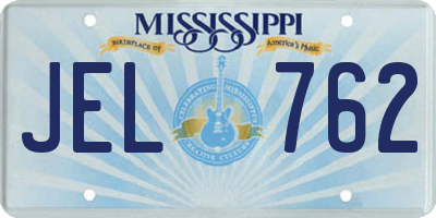 MS license plate JEL762