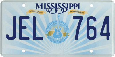 MS license plate JEL764