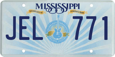 MS license plate JEL771