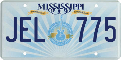 MS license plate JEL775