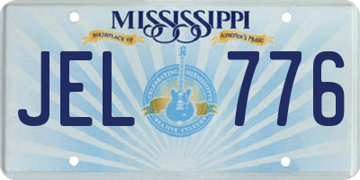 MS license plate JEL776