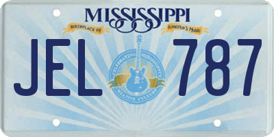 MS license plate JEL787