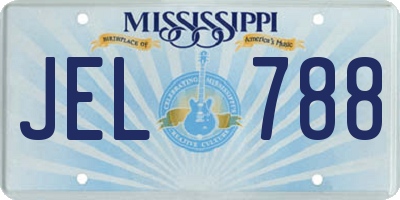 MS license plate JEL788