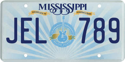 MS license plate JEL789