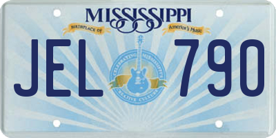 MS license plate JEL790