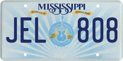 MS license plate JEL808
