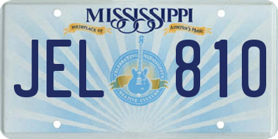 MS license plate JEL810