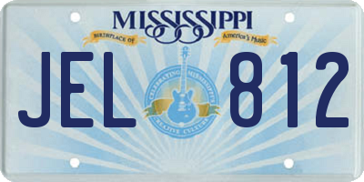 MS license plate JEL812