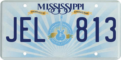 MS license plate JEL813
