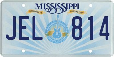 MS license plate JEL814