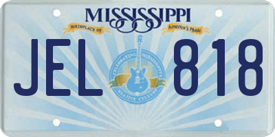 MS license plate JEL818