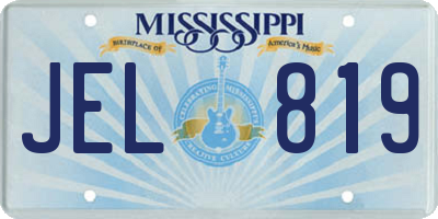 MS license plate JEL819