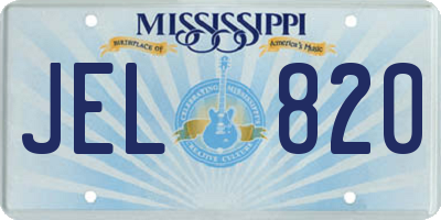 MS license plate JEL820