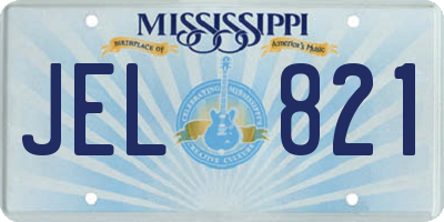 MS license plate JEL821