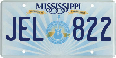 MS license plate JEL822