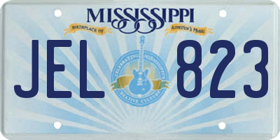 MS license plate JEL823