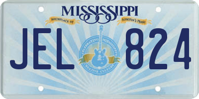 MS license plate JEL824