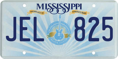 MS license plate JEL825