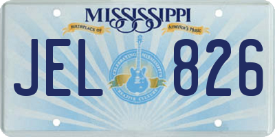 MS license plate JEL826