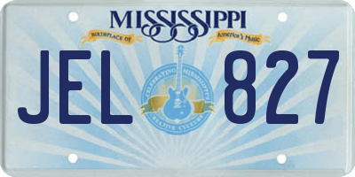 MS license plate JEL827