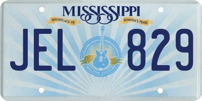 MS license plate JEL829