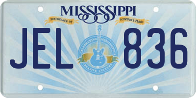 MS license plate JEL836