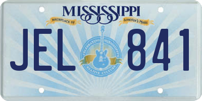 MS license plate JEL841