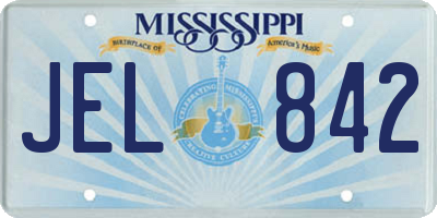 MS license plate JEL842