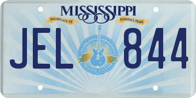 MS license plate JEL844