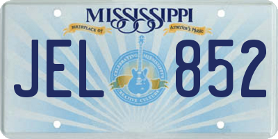 MS license plate JEL852