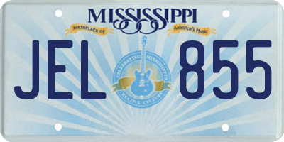 MS license plate JEL855