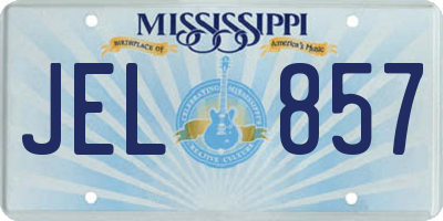 MS license plate JEL857