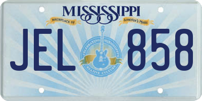 MS license plate JEL858