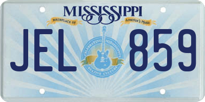 MS license plate JEL859