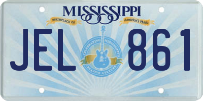 MS license plate JEL861