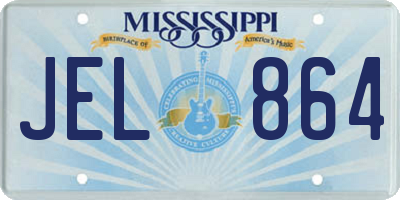 MS license plate JEL864