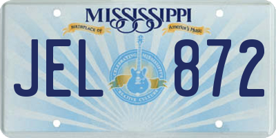 MS license plate JEL872