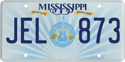MS license plate JEL873