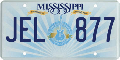 MS license plate JEL877