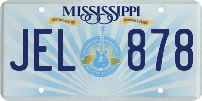 MS license plate JEL878