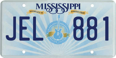 MS license plate JEL881