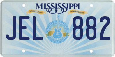 MS license plate JEL882